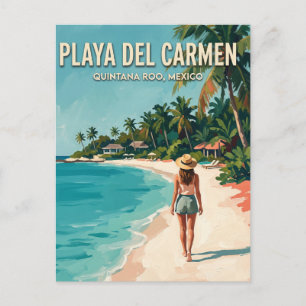 Carte Postale Plage Playacar Playa del Carmen Mexique
