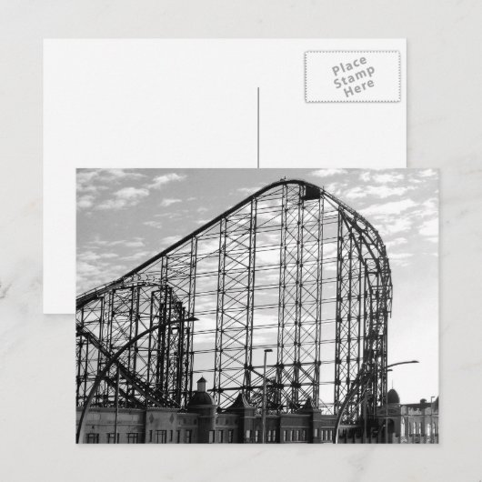 Carte Postale Plage Pleasasure B/W (Devant / Derrière)