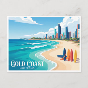 Carte Postale Plage principale Côte d'Or Australie