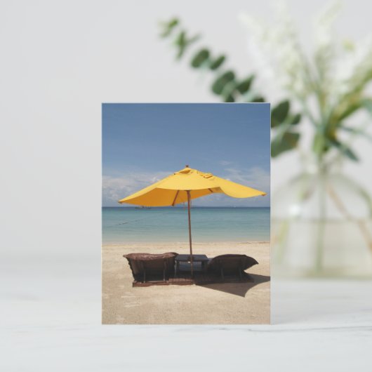 Carte Postale Plage privée (Debout devant)