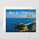 Carte Postale Plage Rio De Janiero Brésil (Devant / Derrière)