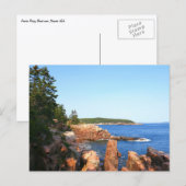 Carte Postale Plage rocheuse d'Acadia près de Thunder Hole (Devant / Derrière)