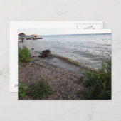 Carte Postale Plage rocheuse du lac Cayuga (Devant / Derrière)