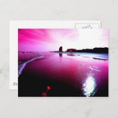 Carte Postale Plage rose (Devant / Derrière)