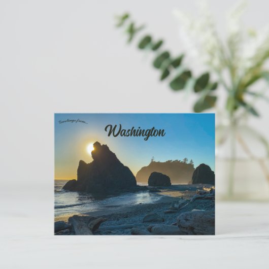 Carte Postale Plage Ruby Washington États-Unis (Debout devant)