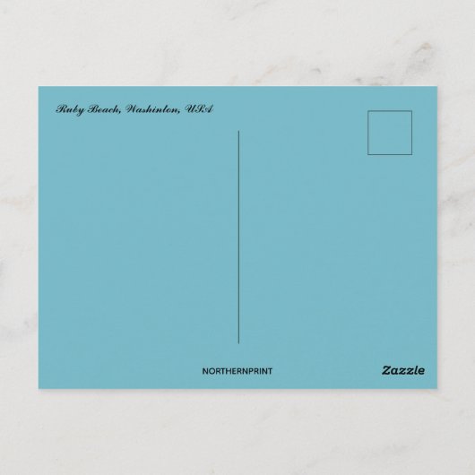 Carte Postale Plage Ruby Washington États-Unis (Dos)