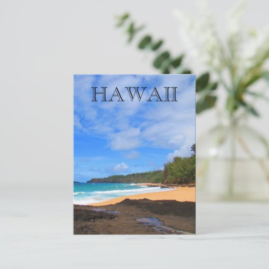 Carte Postale plage secrète hawaii (Debout devant)