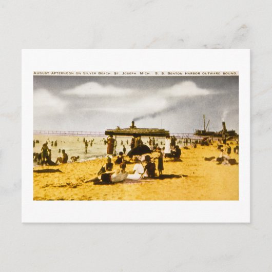 Carte Postale Plage Silver, St. Joseph, Michigan (Devant)