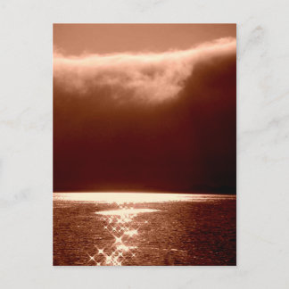 Carte Postale Plage - Stars Dansant sur l'Eau - Sepia