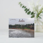 Carte Postale Plage Stormy à Goa en Inde (Debout devant)