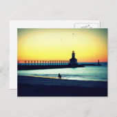 Carte Postale Plage Sunset (Devant / Derrière)