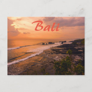 Carte Postale Plage Sunset de Bali Sea Wave