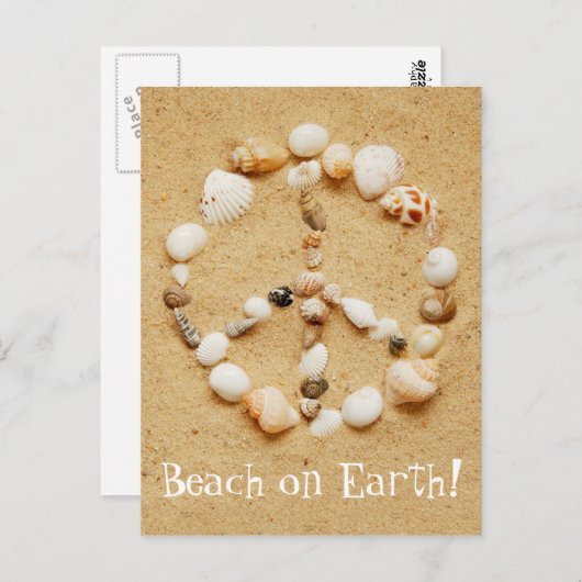Carte postale Plage sur Terre (Devant / Derrière)