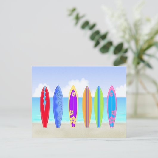 Carte postale Plage Surboards (Debout devant)