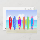 Carte postale Plage Surboards (Devant / Derrière)