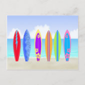 Carte postale Plage Surboards (Devant)