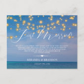 Carte Postale Plage Tropical Juste Marié Faire-part Mariage (Devant)