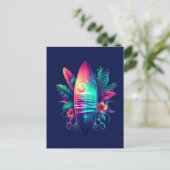 Carte Postale Plage Tropical Surboard (Debout devant)