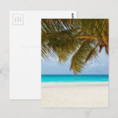 Carte Postale Plage tropicale (Devant / Derrière)
