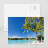 Carte Postale Plage tropicale (Devant / Derrière)