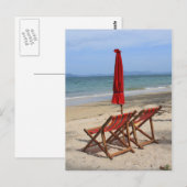 Carte Postale Plage tropicale (Devant / Derrière)