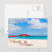 Carte Postale Plage tropicale (Devant / Derrière)