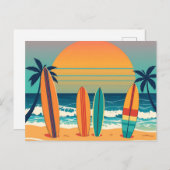 Carte Postale Plage tropicale (Devant / Derrière)