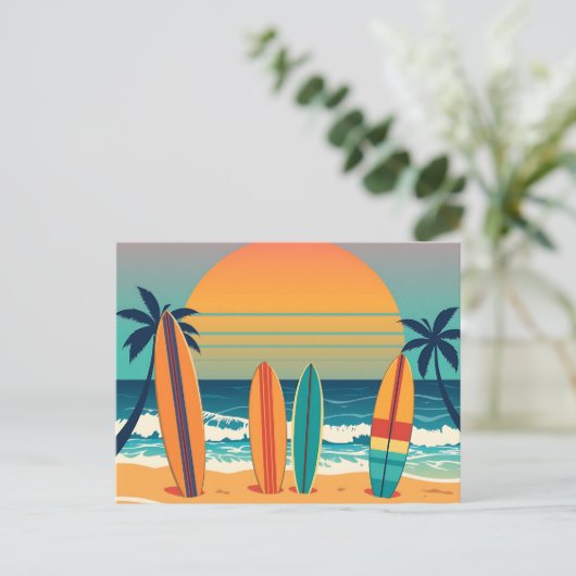 Carte Postale Plage tropicale (Debout devant)