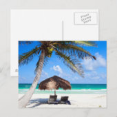 Carte Postale Plage tropicale (Devant / Derrière)