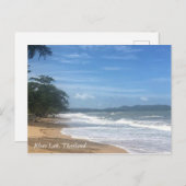 Carte Postale Plage tropicale dans le sud de la Thaïlande (Devant / Derrière)