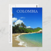 Carte Postale plage tropicale de tayrona (Devant / Derrière)