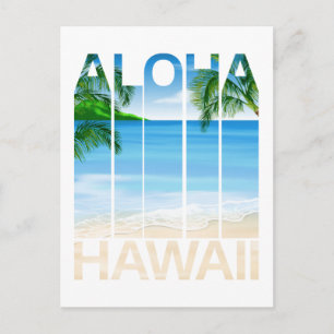 Carte Postale Plage tropicale des îles Aloha Hawaii