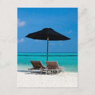Carte Postale Plage tropicale idyllique aux Maldives