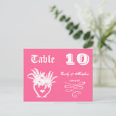 Carte Postale Plage tropicale Pink Island Palm Tree Mariage (Debout devant)