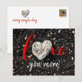 Carte Postale Plage Tropicale Roche Corail Cœur Amour Toi Plus (Devant / Derrière)