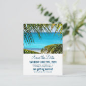 Carte Postale Plage tropicale romantique Turquoise Enregistrer l (Debout devant)