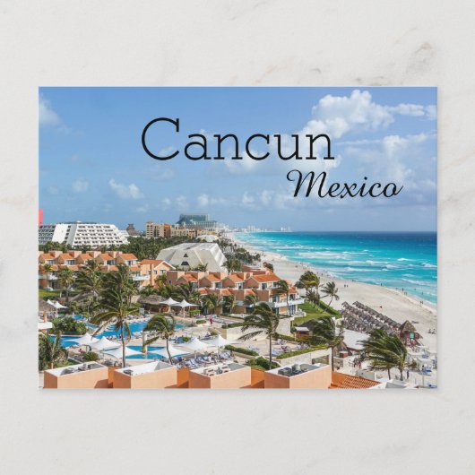 Carte Postale Plage tropicale vacances Cancun Mexique (Devant)