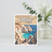Carte Postale Plage Tsigrado Milos Grèce (Debout devant)