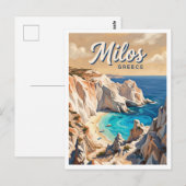 Carte Postale Plage Tsigrado Milos Grèce (Devant / Derrière)