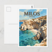 Carte Postale Plage Tsigrado Milos Grèce (Devant / Derrière)