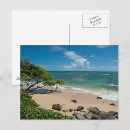 Carte Postale Plage Turquoise (Devant / Derrière)