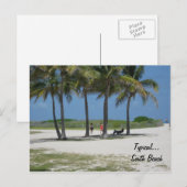 Carte Postale Plage typique...South Beach (Devant / Derrière)