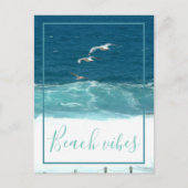 Carte Postale Plage Vibes Ocean Waves (Devant)