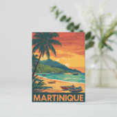 Carte Postale Plage vintage de Martinique (Debout devant)