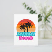 Carte Postale Plage vintage de Miami Floride (Debout devant)