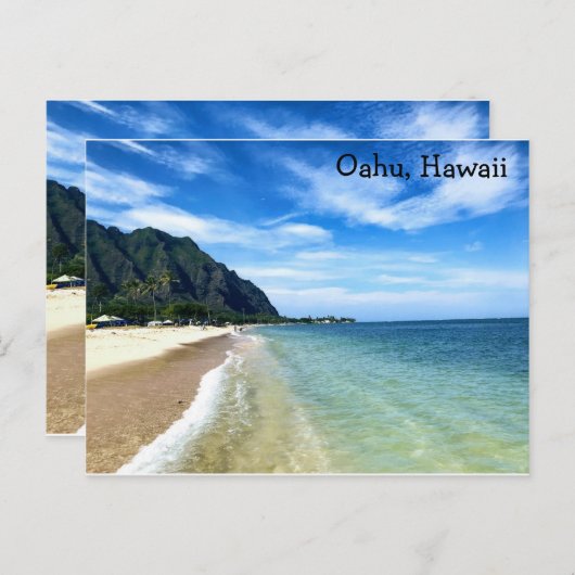Carte Postale Plage Windward Oahu (Devant / Derrière)