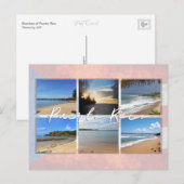 Carte Postale Plages à Porto Rico (Devant / Derrière)