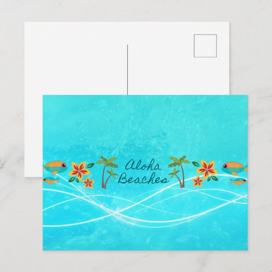 Carte Postale Plages Aloha (Devant / Derrière)