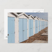 Carte Postale Plages bleues et blanches (Devant / Derrière)