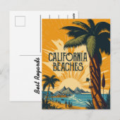 Carte Postale Plages de Californie (Devant / Derrière)